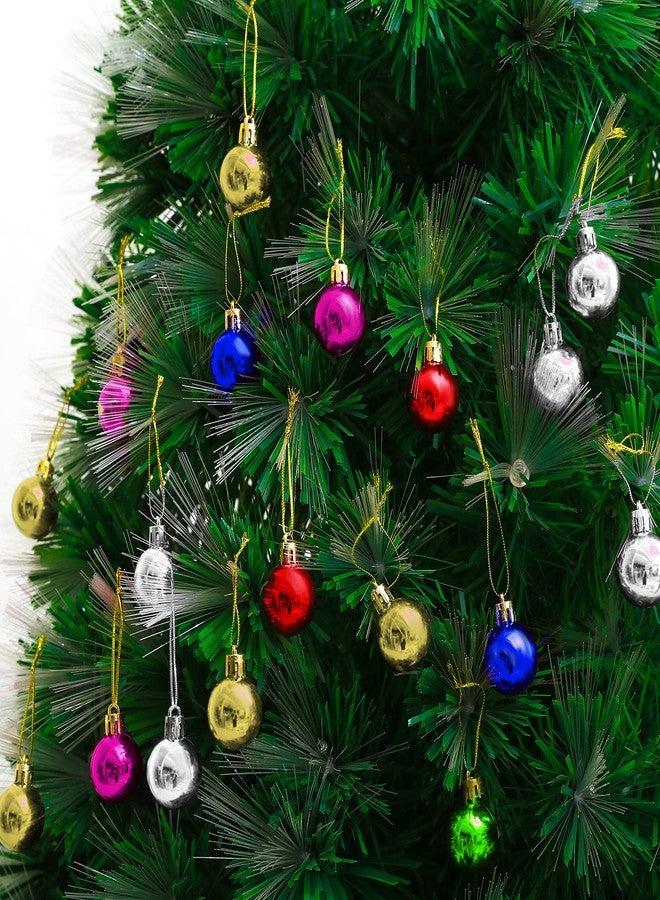 TKYGU 144 PCS/1.18 inch Christmas Tree Ornaments, Christmas Ball Decoration Set Color Mixing（Red Green Gold Blue Rose red Silver） Christmas Ball Shatterproof Hanging Tree Ornament Set - Image 5